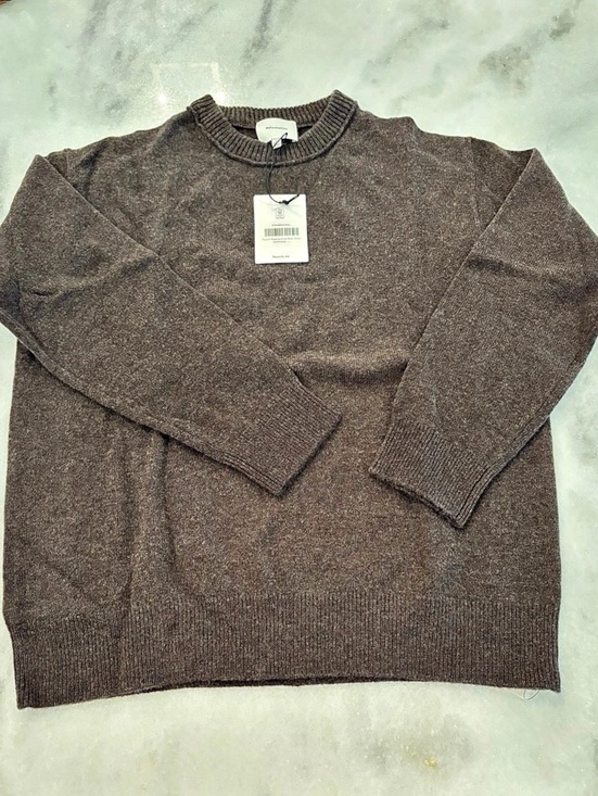 Reformation Sweaters - Reformation Fabian Regenerative Wool Crew Wool Sweater Brown